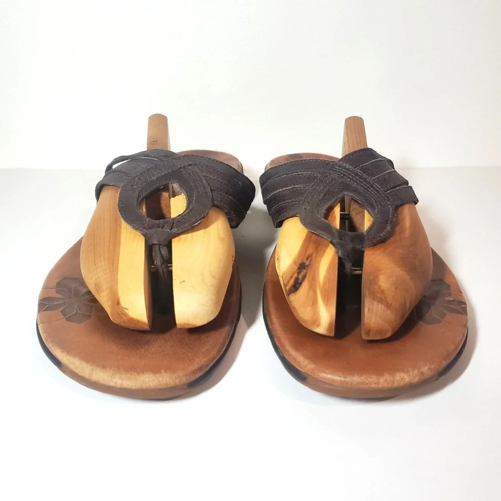 Merrell Thong Sandal Lidia Mahogany Women's Size 10 Leather J46304 Slip-on